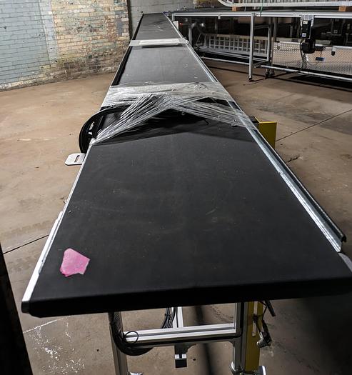 conveyor, aluminum frame 25' long 15" wide