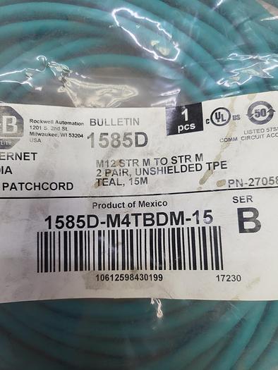 Allen-Bradley Ethernet Media M12 Patch cord 1585D-M4TBDM-15 Ser.B