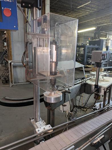 Used Inline filling systems, conveyor, star/timing wheel, lid sealer