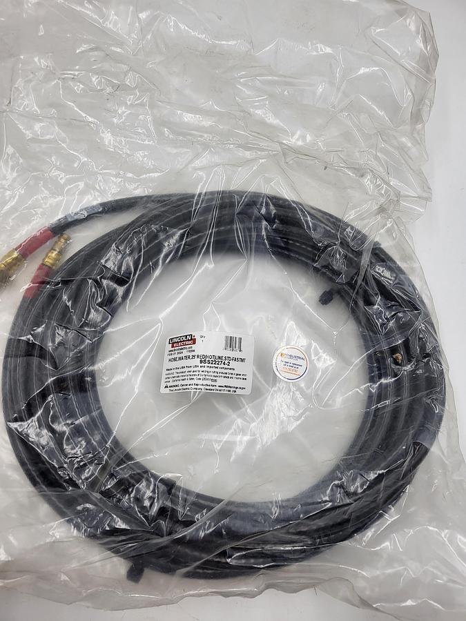 Lincoln Electric 9SS22274-2 RED (HOT) line water hose 25' long *NEW in sealed bag*