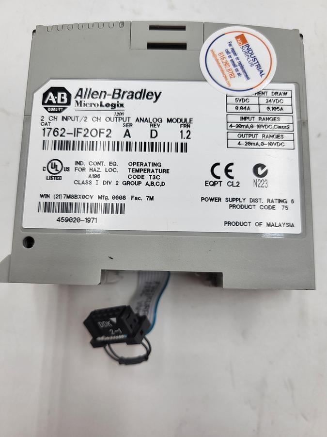 Used Allen Bradley Micro Logix 1762-IF2OF2 PLC