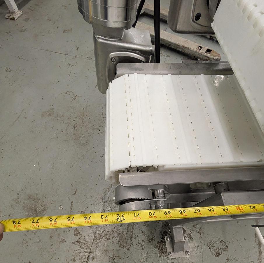 Used Friesens flattening conveyor, stainless
