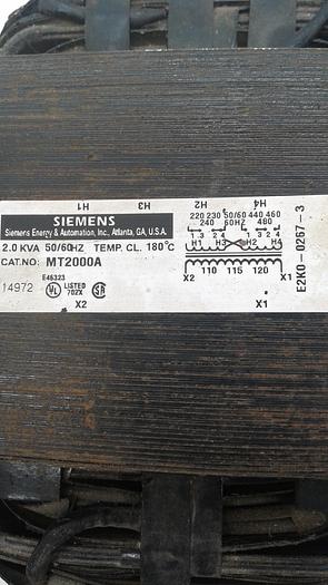 Used Siemens MT2000A Transformer Control
