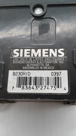 Used Siemens 2 Pole B230HID