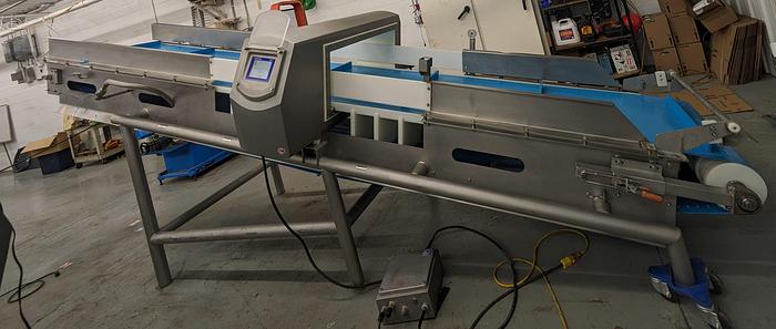 Used safeline metal detector, conveyor, intralox