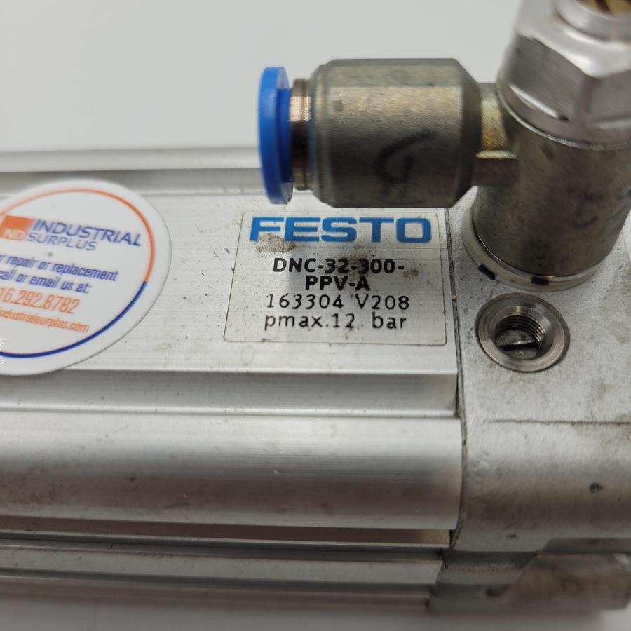 Used FESTO DNC-32-300-PPV-A CYLINDER Stroke 300 mm Piston diameter 32mm