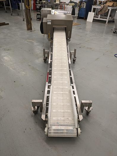 Used Fortress Stealth metal detector, Satinless steel conveyor ( food grade)