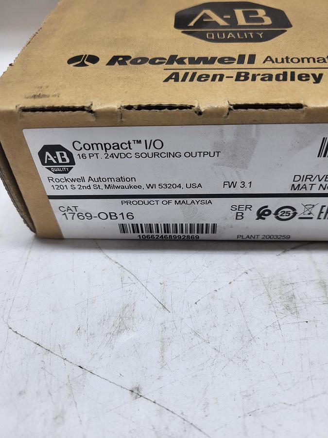 Allen-Bradley Compact I/O 1769-OB16 Ser.B New! Factory Sealed BOX!