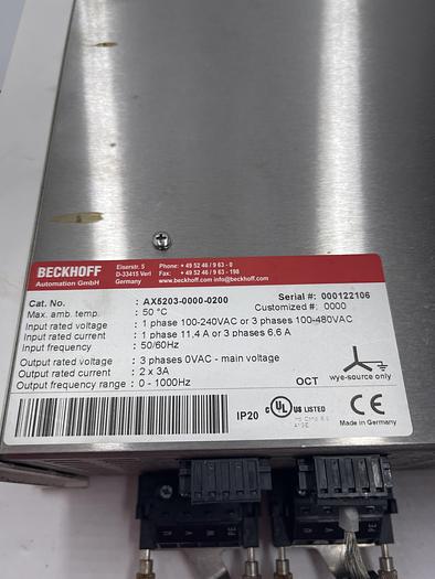 Used Beckhoff AX5203-0000-0200