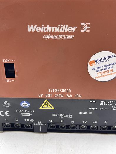 Used WEIDMULLER 8708680000