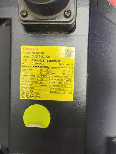 Used Fanuc AC Servo Motor A06B-0267-B605#S000