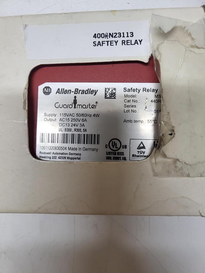 Allen-Bradley Guard Master Safety Relay MSR126.1T 440R-N23113