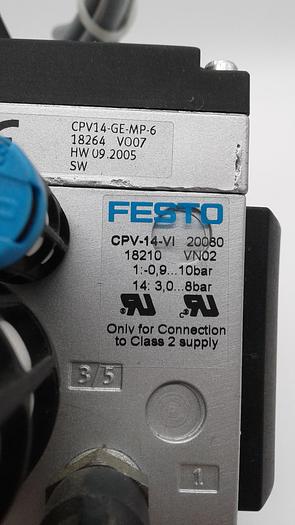 Used FESTO Connection To Class Supply CPV-14-V1 CPV14-GE-MP6