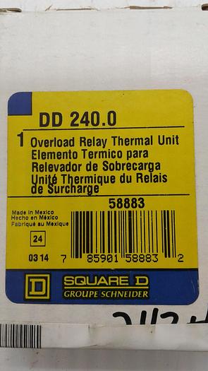 Square D Overload Relay Thermal Unit DD 240.0