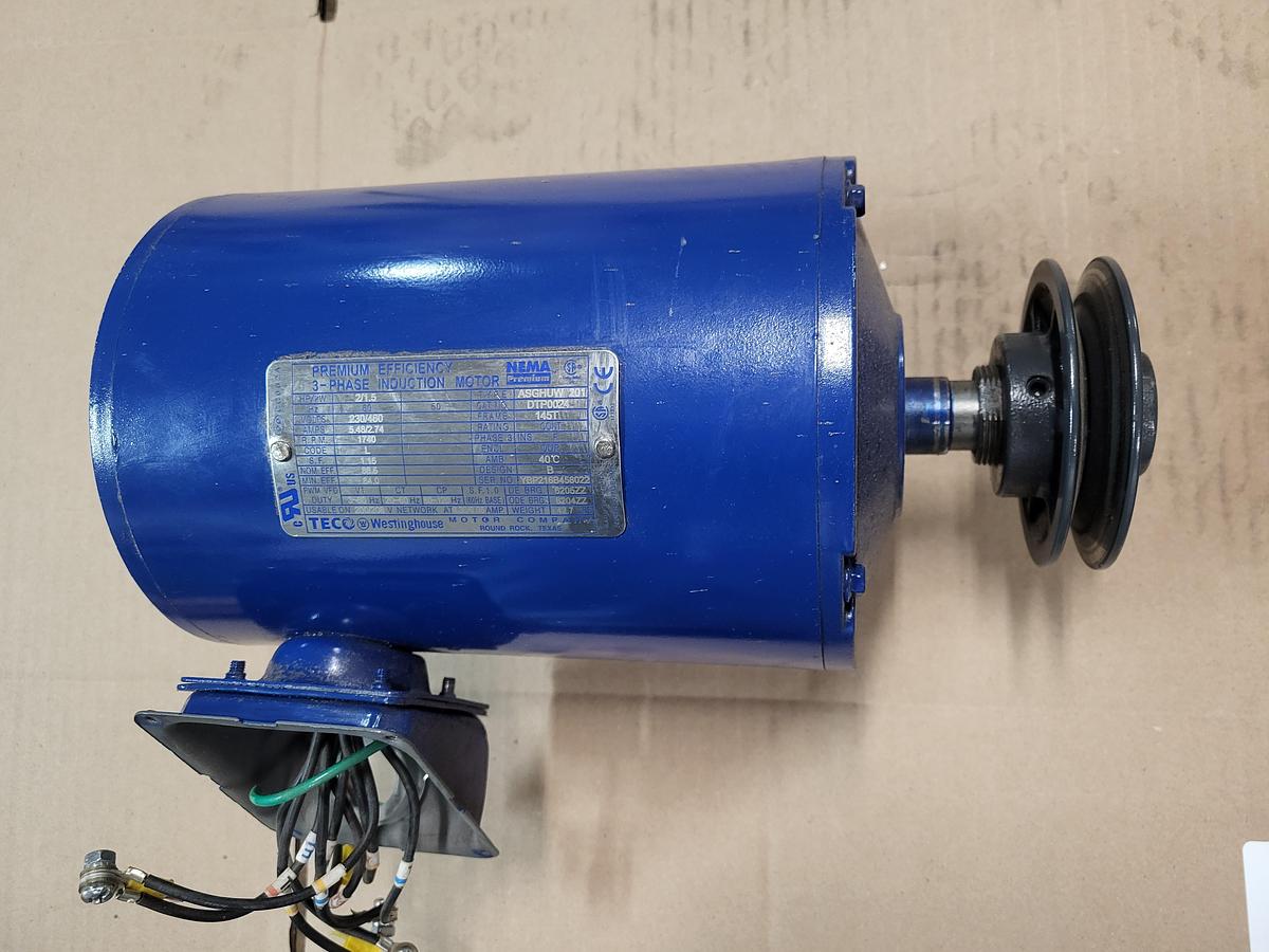 Used Nema 3 Phase Induction Motor ASGHUW 201 DTP0024