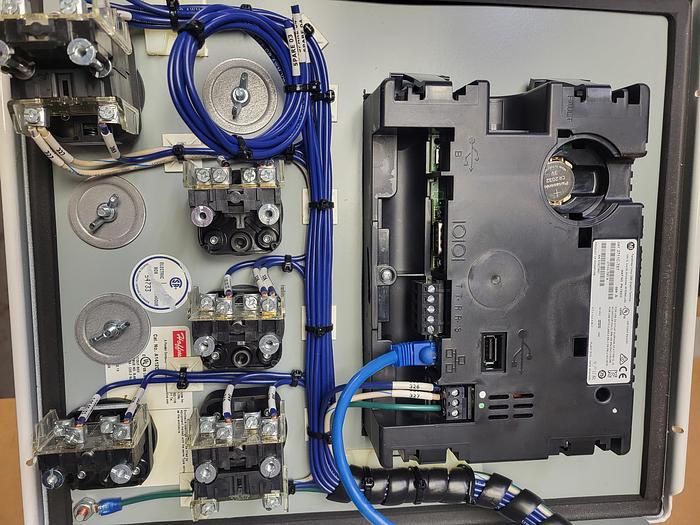 Used Hoffman Enclosure A1412CH Allen-Bradley 2711C-T6T Ser.A /Switches