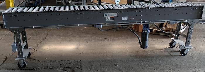 Used roller conveyor, variable speed drive.