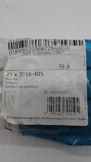 Used WAGO 25x2016-405 Brucker Jumper 60359687