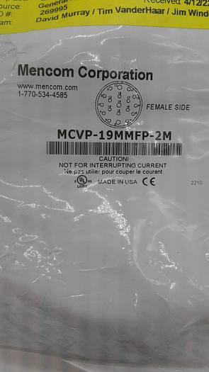 Used Mencom Corporation MCVP-19MMFP-2M Cable