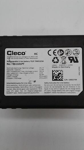 Used Cleco Rechargeable Li-ion Battery 7S1P 7INR19/66