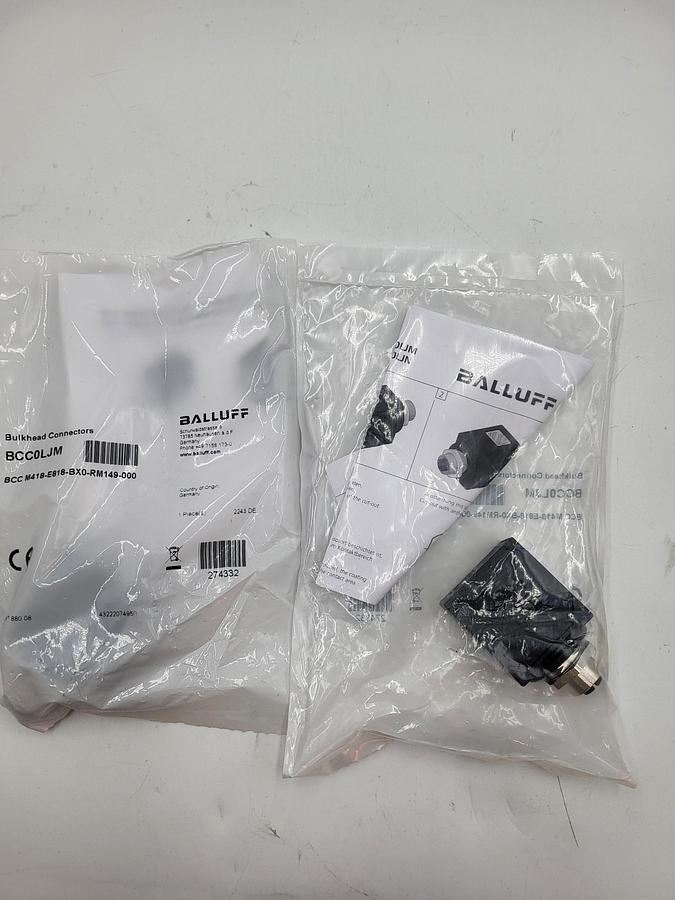 BALLUFF BCC0LJM bulkhead connectors BCC M418-E818-BX0-RM149-000