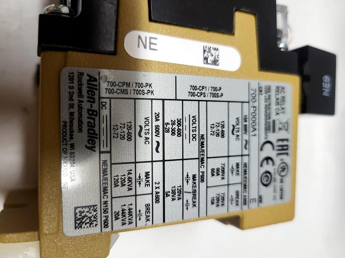 Allen-Bradley 700-P000A1 nameplate