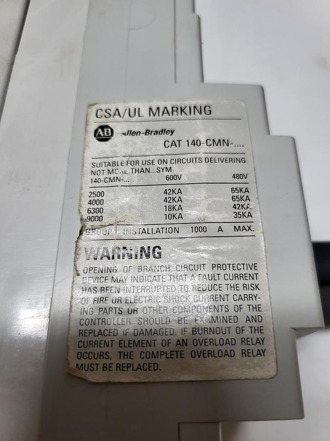 Used Allen-Bradley 140-CMN-9000 Ser.C