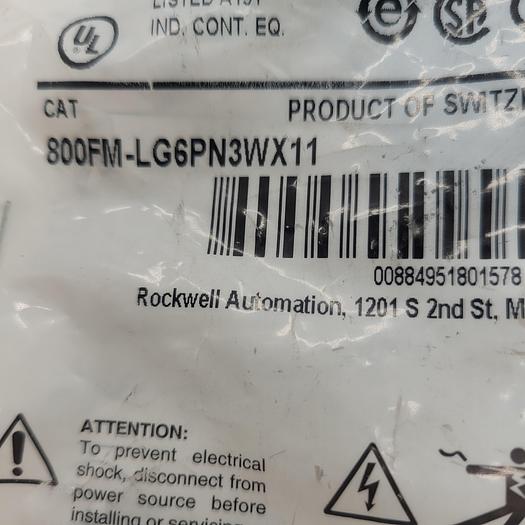 Used Allen-Bradley 800FM-LG6PN3WX11 Ser.A
