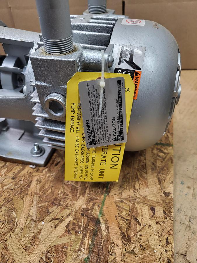 Gast 2067-v103 vacuum pump no box with 1 exhaust muffler & 1 coupling Sleeve Coupling Insert: 4 Coupling Size, 7,600 RPM EPDM