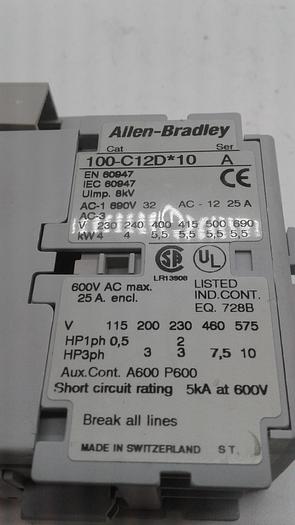 Used Allen-Bradley 100-C12D*10