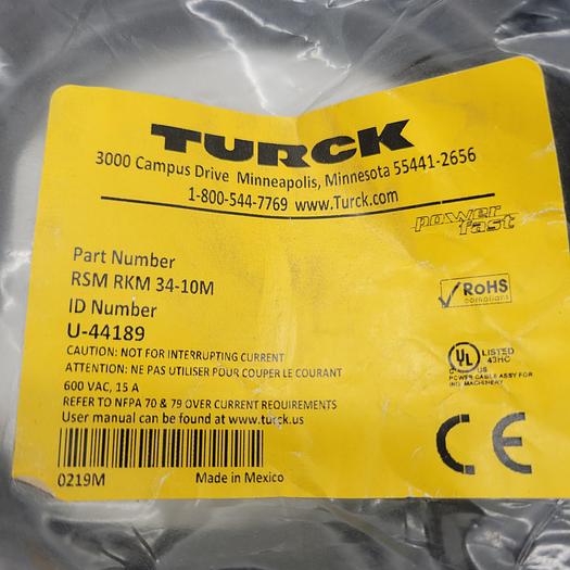 Used Turck RSM RKM 34-10M