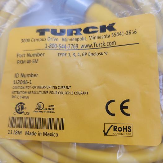 Turck RKM 40-6M U2046-1 Cable