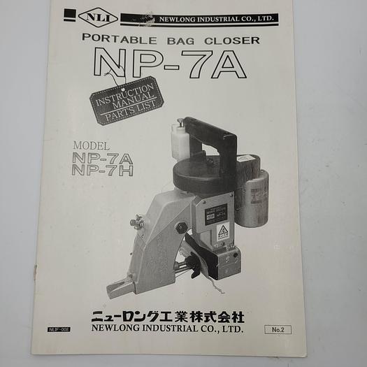 Used NEWLONG NP-7A portable bag closer NP-7A