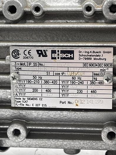 Used Busch 7AA80M-4K B14, RA 0010 C343