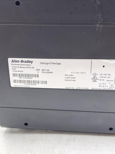 Used Allen-Bradley 1756-PA50 Ser A