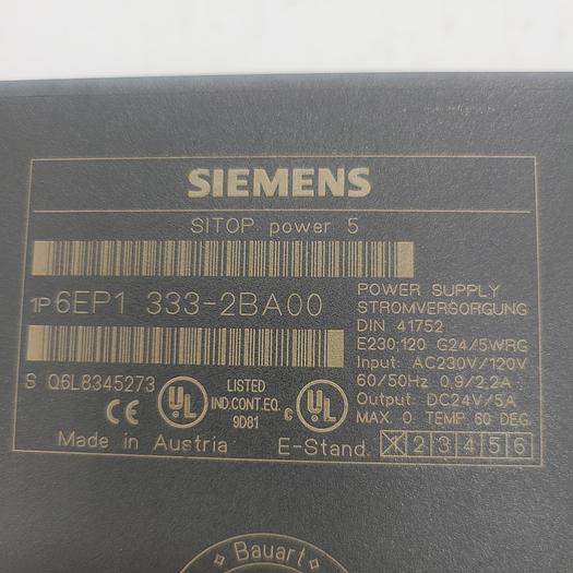 Used Siemens S! TOP Power 6EP1 333-2BA00 Power Supply