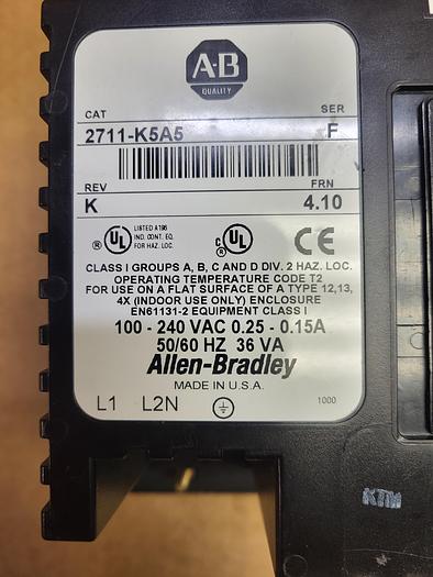 Used Allen-Bradley 2711-K5A5 Ser.F
