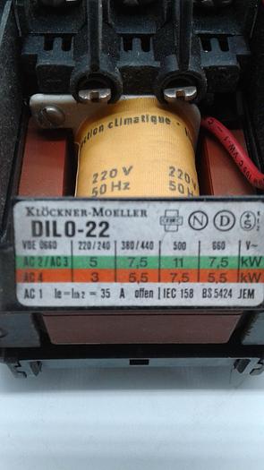Used Klockner-Moeller DIL0-22 Universal Contactor