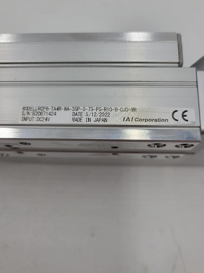 Used IAI corporation RCP6-TA4R-WA-35P-5-75-P5-R10-B-CJO-MR linear actuator