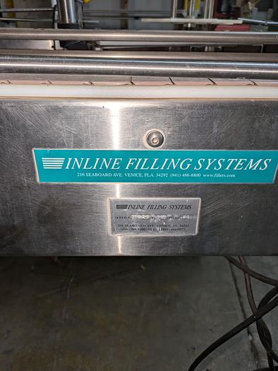 Used Inline filling systems, conveyor, star/timing wheel, lid sealer