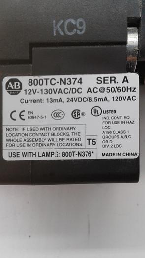 Used Allen-Bradley E-Stop Button 800TC-N374