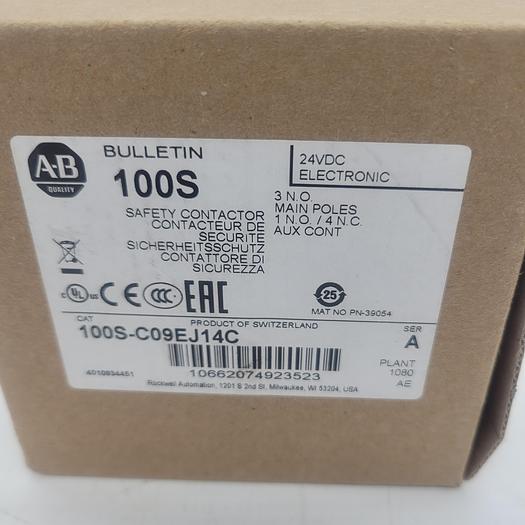 Allen-Bradley Bulletin 100S Safety Contactor 100S-C09EJ14C