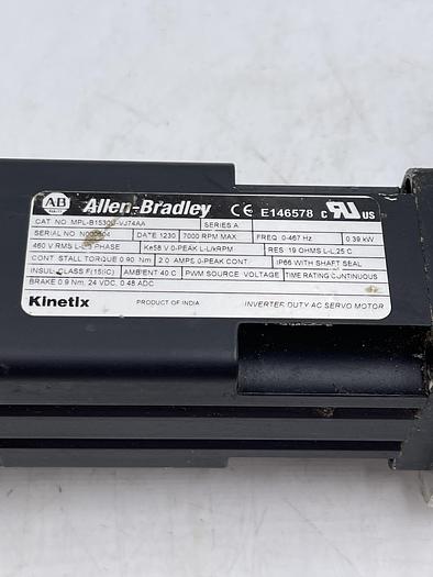 Used Allen-Bradley MPL-B1530U-VJ74AA Ser.A, Witt LPK-070-M02-10-111