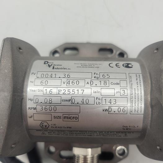 Used Deca Vibrator Industries 0041.36 Micro