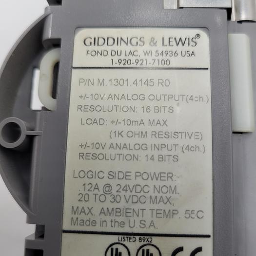 Used GIDDINGS & LEWIS M.1301.4145 R0 INPUT & OUTPUT