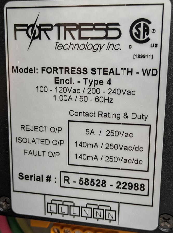 Used fortress Stealth metal detector with Weiler conveyor system