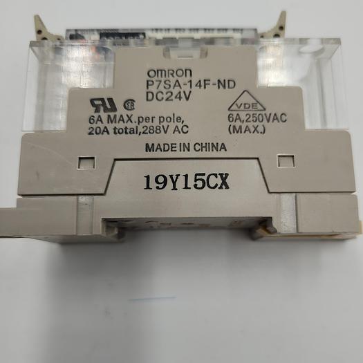 Used OMRON SAFETY RELAY G7SA-4A2B & RELAY SOCKET P7SA-14F-ND 19Y15CX