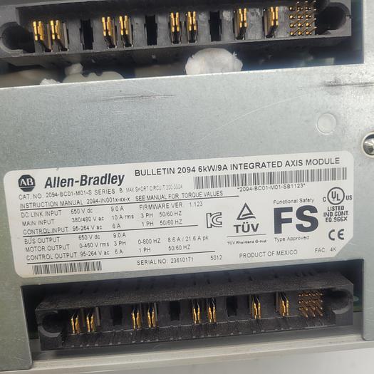 Used Allen-Bradley Kinetix 6000 Guard Motion 2094-NC01-M01-S