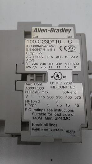 Used Allen-Bradley 100-C23D*10 C
