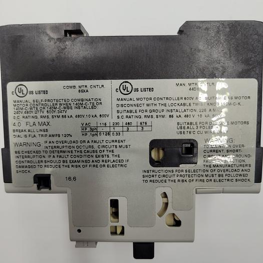 Used Allen Bradley 140M-D8E-B40 B